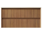 35" Brown Wood Floating Bathroom Vanity And Two Drawers