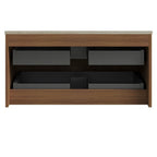 35" Brown Wood Floating Bathroom Vanity And Two Drawers