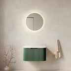 24" Green Wood Floating Bathroom Vanity