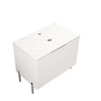 30" White Wood Freestanding Double Door Bathroom Vanity
