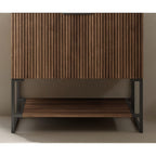 30" Brown Wood Freestanding Bathroom Vanity