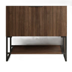 30" Brown Wood Freestanding Bathroom Vanity