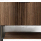 30" Brown Wood Freestanding Bathroom Vanity