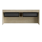 48" Brown Wood Floating Bathroom Vanity And Two Drawers