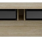 48" Brown Wood Floating Bathroom Vanity And Two Drawers