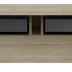 48" Brown Wood Floating Bathroom Vanity And Two Drawers