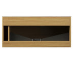 35" Brown Wood Floating Bathroom Vanity