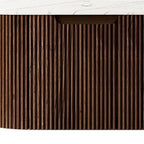 24" Brown Wood Floating Bathroom Vanity