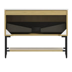 35" Brown Wood Freestanding Bathroom Vanity