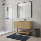 35" Brown Wood Freestanding Bathroom Vanity