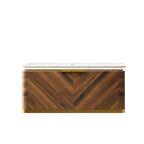 36" Brown Wood Floating Bathroom Vanity