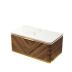 36" Brown Wood Floating Bathroom Vanity
