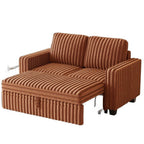 58" Brown And Black Faux Leather Loveseat