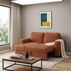 58" Brown And Black Faux Leather Loveseat