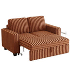 58" Brown And Black Faux Leather Loveseat