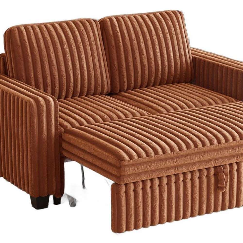 58" Brown And Black Faux Leather Loveseat