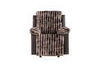 37" Brown Corduroy And Fabric Manual Recliner