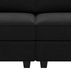 64" Green And Black Velvet Modular Loveseat With Storage