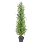 48" Green Artificial Pine Tree In Round Black Pot