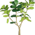 72" Green Artificial Fiddle Leaf Tree In Round Black Pot