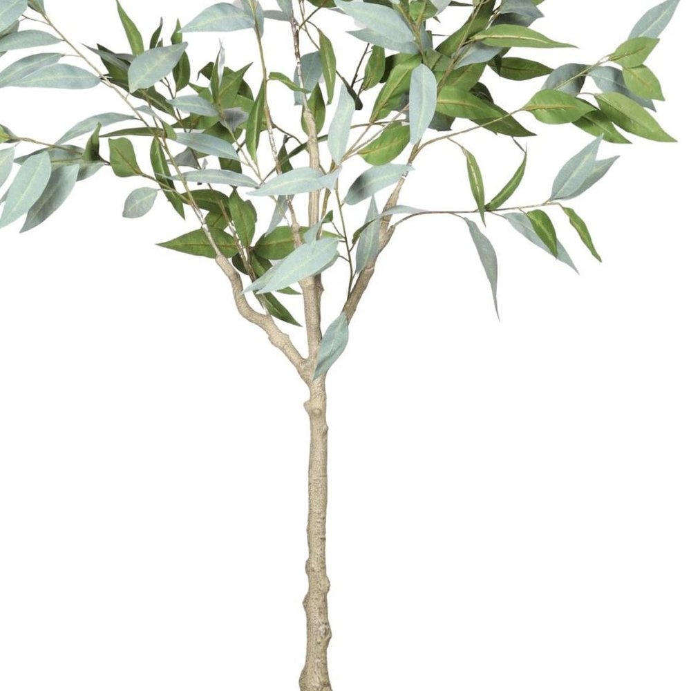 60" Green Artificial Eucalyptus Tree In Round Black Pot