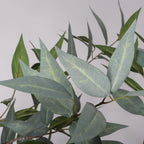 60" Green Artificial Eucalyptus Tree In Round Black Pot