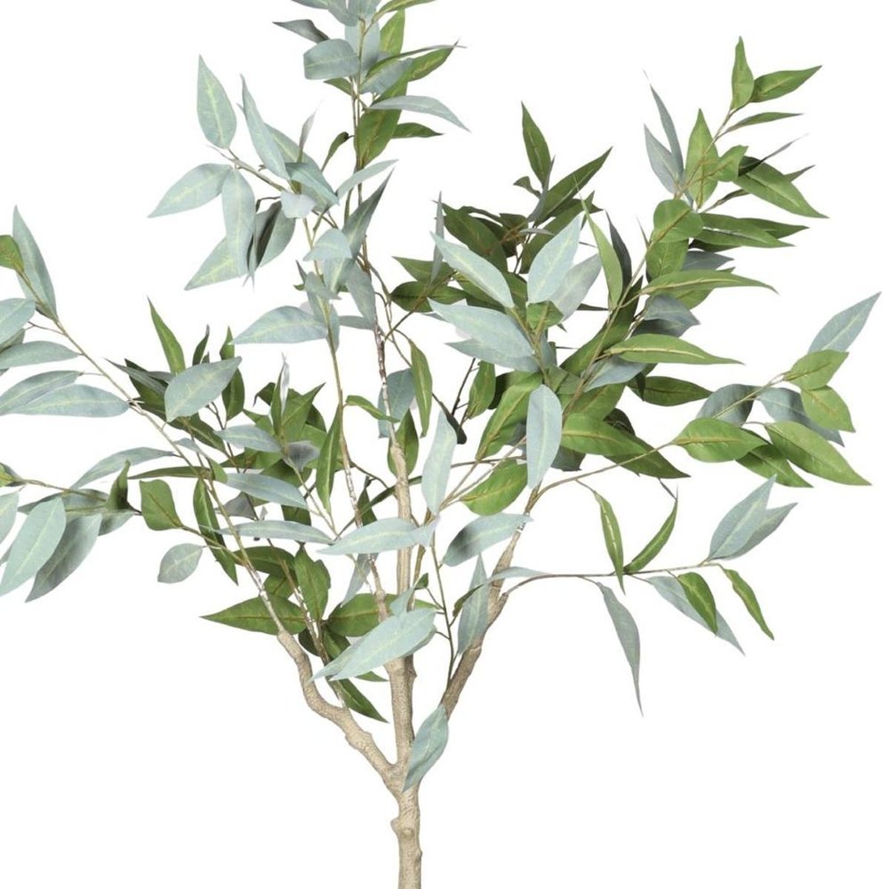 60" Green Artificial Eucalyptus Tree In Round Black Pot