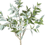 60" Green Artificial Eucalyptus Tree In Round Black Pot