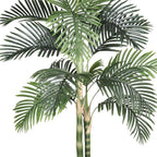 60" Green Artificial Palm Tree In Round Black Pot