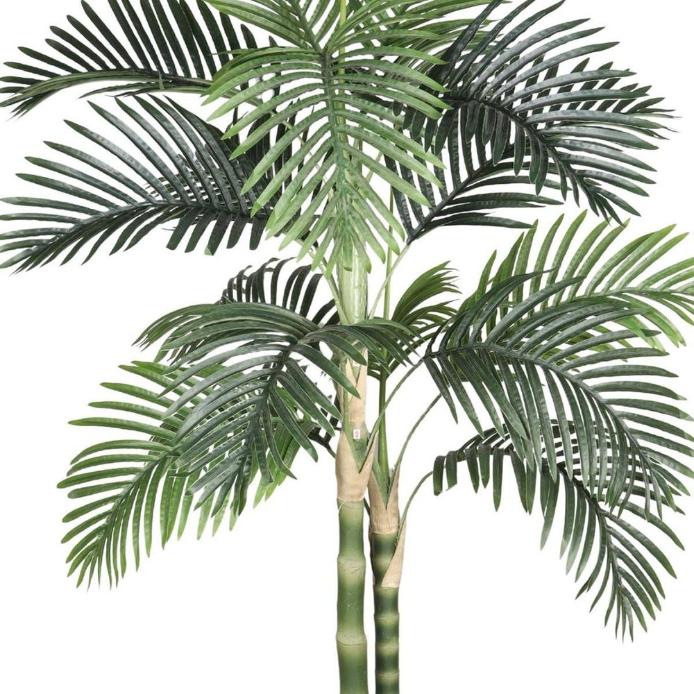 60" Green Artificial Palm Tree In Round Black Pot