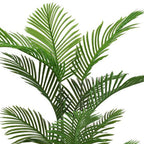 Set of Two 62" Green Artificial Palm Tree In Round Black Pot