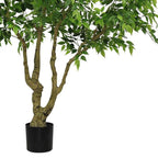 84" Green Artificial Ficus Tree In Round Black Pot