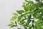 84" Green Artificial Ficus Tree In Round Black Pot
