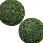 Set of Two 22" Green Artificial Boxwood Tree