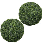 Set of Two 22" Green Artificial Boxwood Tree