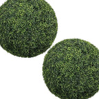 Set of Two 22" Green Artificial Boxwood Tree