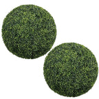 Set of Two 22" Green Artificial Boxwood Tree