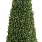 72" Green Artificial Cedar Tree In Round Black Planter