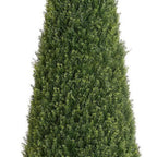 72" Green Artificial Cedar Tree In Round Black Planter
