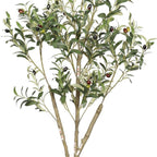 60" Green Artificial Olive Tree In Round Black Pot