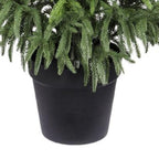 Set of Two 48" Green Artificial Pine Tree In Round Black Pot