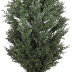 60" Green Artificial Cypress Tree In Round Black Pot