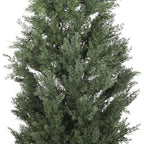 60" Green Artificial Cypress Tree In Round Black Pot
