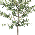 72" Green Artificial Olive Tree In Round Black Pot