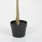 72" Green Artificial Olive Tree In Round Black Pot