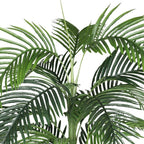 72" Green Artificial Palm Tree In Round Black Pot