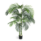 72" Green Artificial Palm Tree In Round Black Pot