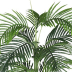 72" Green Artificial Palm Tree In Round Black Pot
