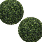 Set of Two 19" Green Artificial Boxwood Tree