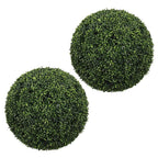 Set of Two 19" Green Artificial Boxwood Tree